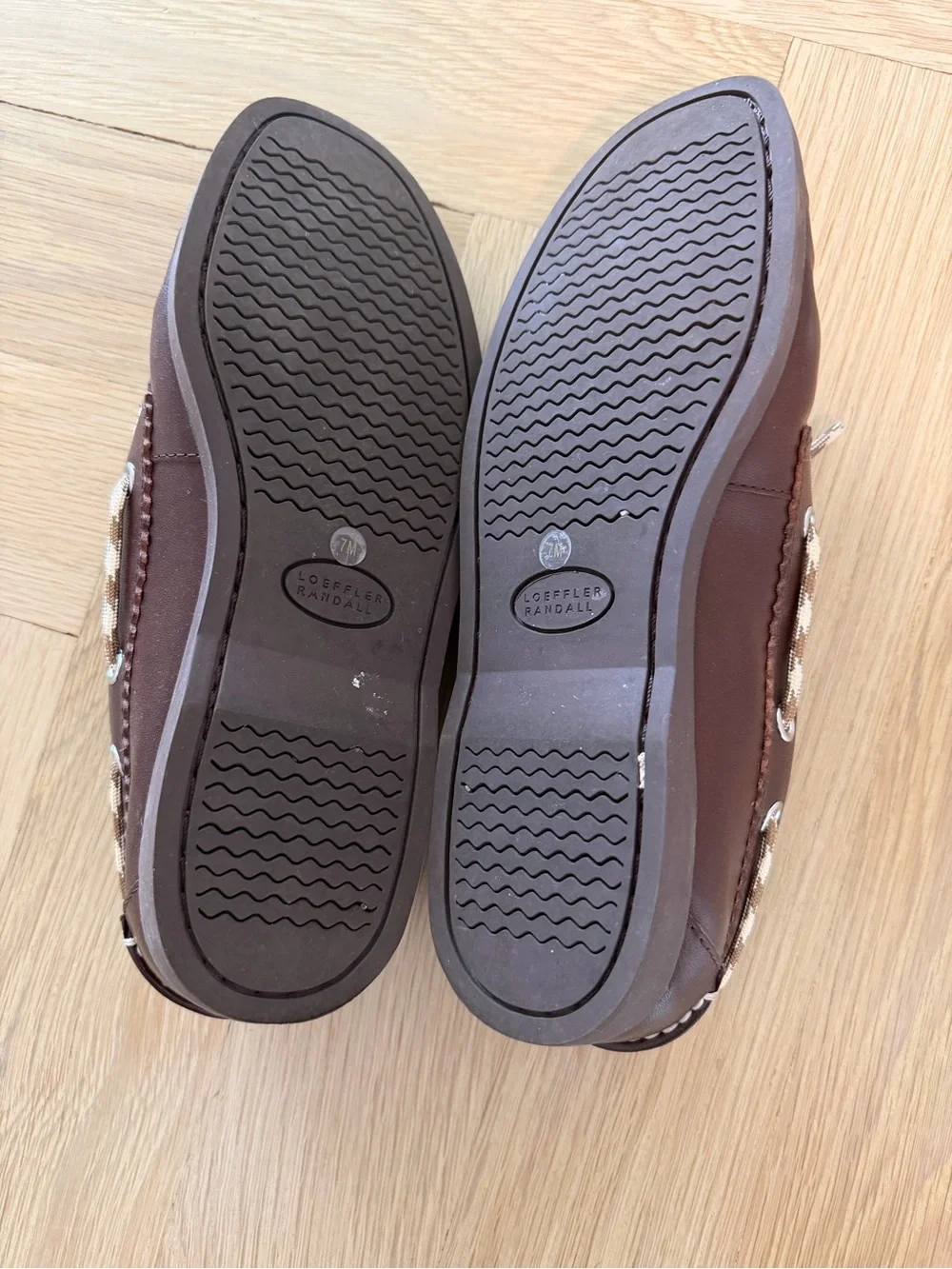 Loeffler Randall Franco Brown Leather Loafer Boat Shoes 7